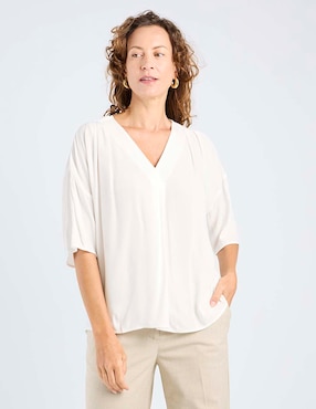 Blusa La Mode manga al codo para mujer