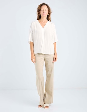 Blusa La Mode manga al codo para mujer