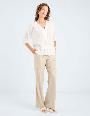 Blusa La Mode manga al codo para mujer