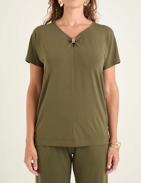 Blusa La Mode manga corta para mujer