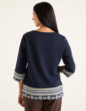 Blusa manga 3/4 para mujer