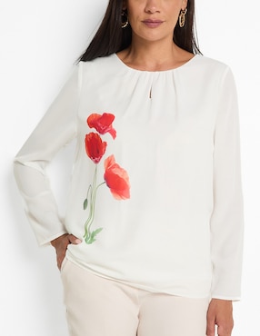 Blusa manga larga para mujer