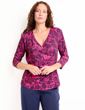 Blusa manga 3/4 para mujer