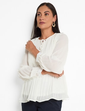 Blusa manga larga para mujer