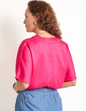 Blusa manga al codo para mujer
