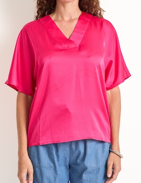 Blusa manga al codo para mujer