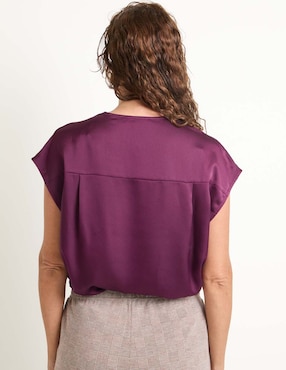 Blusa manga corta para mujer