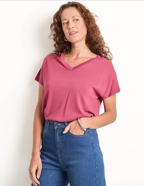 Blusa manga corta para mujer