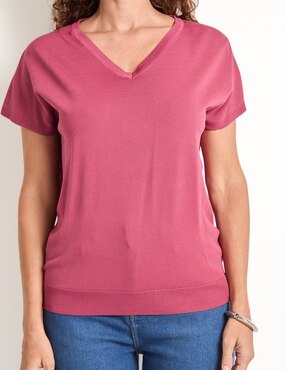 Blusa manga corta para mujer