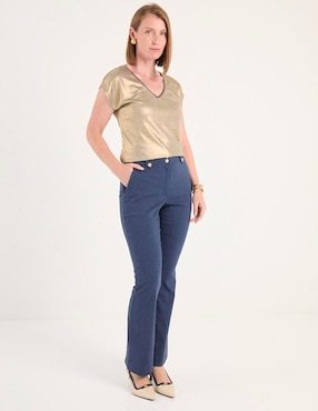 Blusa manga corta para mujer