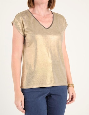 Blusa manga corta para mujer