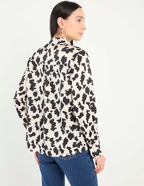 Blusa camisera manga larga para mujer