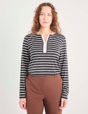 Blusa manga larga para mujer