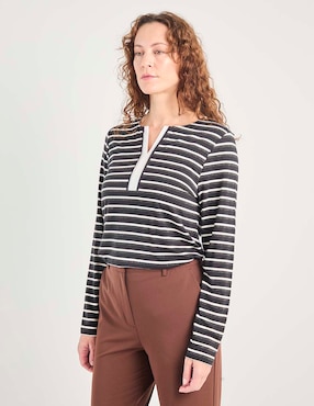 Blusa manga larga para mujer