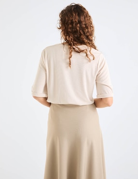Blusa La Mode manga 3/4 para mujer