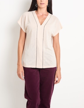 Blusa manga corta para mujer
