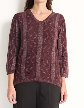 Suéter La Mode cuello V para mujer