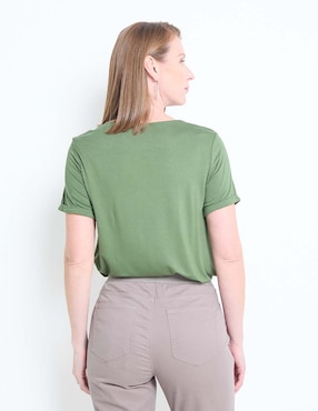 Blusa manga corta para mujer