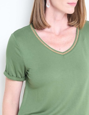 Blusa manga corta para mujer