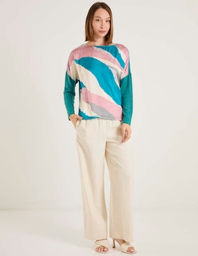 Blusa manga larga para mujer