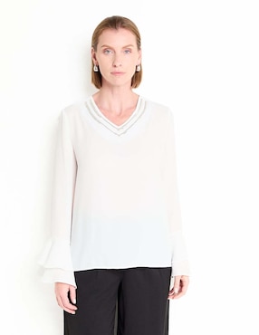 Blusa manga larga para mujer