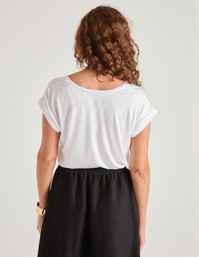 Blusa manga corta para mujer