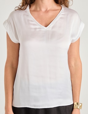 Blusa manga corta para mujer