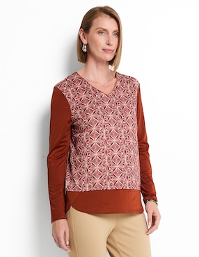 Blusa manga larga para mujer
