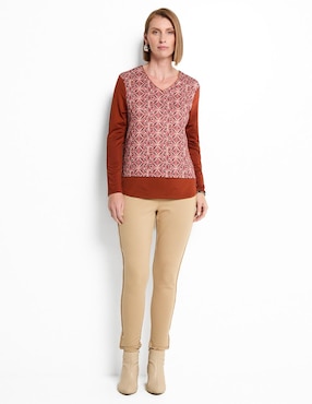 Blusa manga larga para mujer