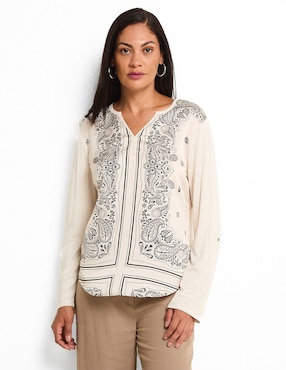 Blusa manga larga para mujer