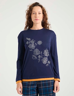 Blusa manga larga para mujer