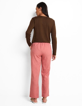 Pantalón relaxed La Mode straight para mujer