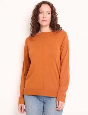 Suéter La Mode cuello ojal para mujer