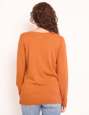Suéter La Mode cuello ojal para mujer