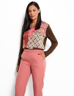 Blusa manga larga para mujer