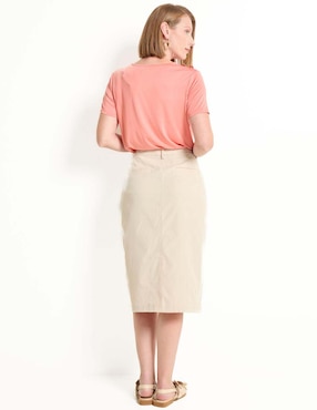 Falda midi La Mode a la cintura