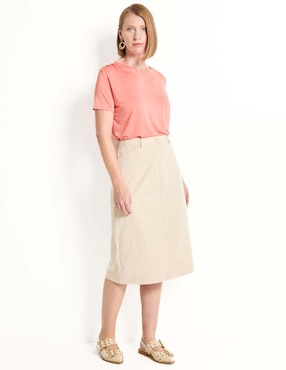 Falda midi La Mode a la cintura