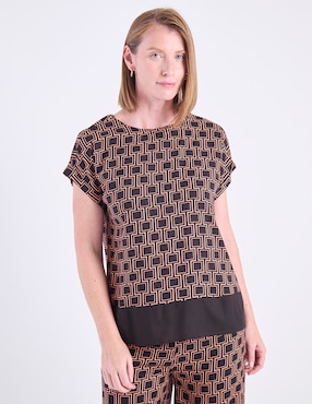 Blusa manga corta para mujer