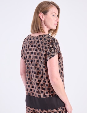 Blusa manga corta para mujer
