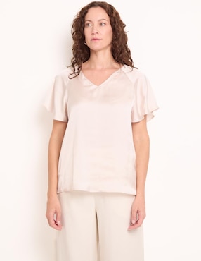 Blusa manga corta para mujer