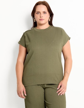 Blusa manga corta para mujer