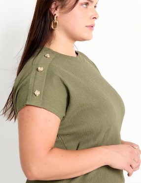 Blusa manga corta para mujer