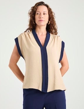 Blusa manga corta para mujer