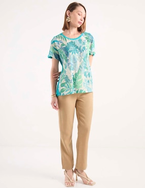 Pantalón relaxed La Mode regular para mujer