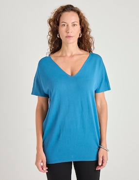 Blusa manga corta para mujer