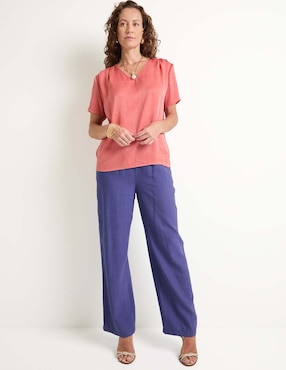 Pantalón relaxed amplio para mujer