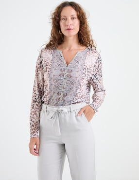Blusa manga larga para mujer