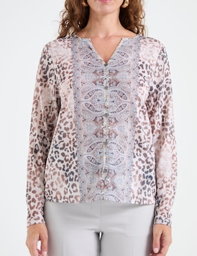 Blusa manga larga para mujer