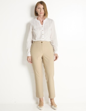 Pantalón de vestir La Mode slim para mujer