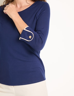 Blusa manga 3/4 para mujer